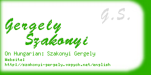 gergely szakonyi business card